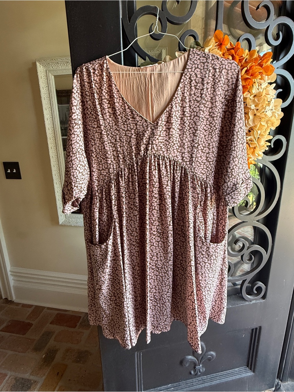 Mittoshop Brown Floral Dress